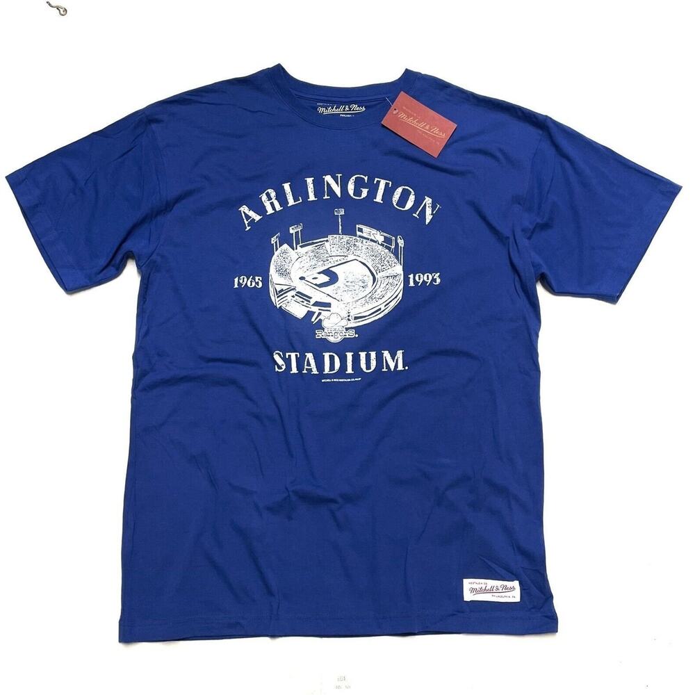 Mitchell & Ness Texas Rangers Arlington Stadium T-shirt Mens Size XL X-Large TEE